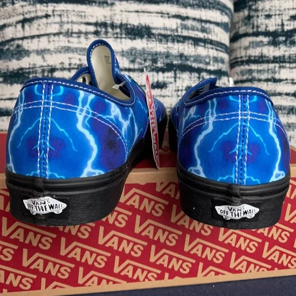 Vans Authentic Lightning Black/Blue MENS - Picture 14 of 16